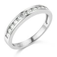 thumbnail image 2 of Wellingsale Ladies 925 Sterling Silver Channel Set Wedding Band - Size 8, 2 of 6