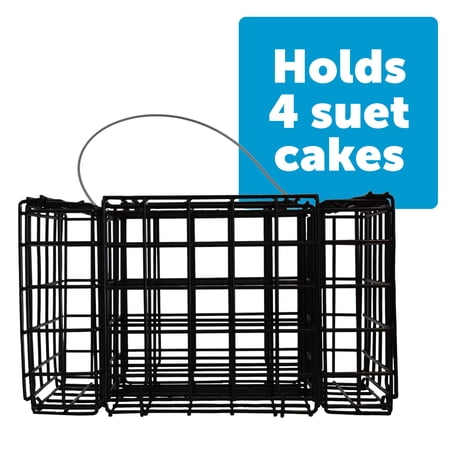 Pennington Suet Cafe Weather-Resistant Metal Bird Feeder with 4 Cake Capacity