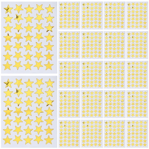 50 Sheets Star Stickers Adhesive Star Shaped Adhesive Stickers Students Reward Stickers