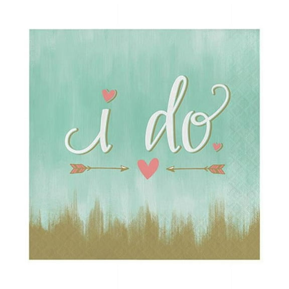 Mint to Be I Do Paper Lunch Napkins 16 Count for 8 Guests