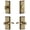 Vintage Brass, variant on Grandeur 827346 Carre Solid Brass Left Handed Single Cylinder Keyed Entry Leverset And