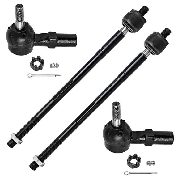 Detroit Axle - 4pc Front Tie Rods for Toyota Camry Sienna Solara Avalon Lexus ES300 Outer Tie Rod Ends Inner Tie Rod Ends 1998 1999 2000 2001 Replacement