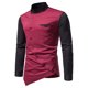 thumbnail image 2 of Camisa de primavera y verano para hombre, camisa de manga larga con cuello Irregular y botones a la moda para hombre Pompotops  oipoqjl47459, 2 of 9