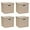 Khaki, variant on Storage Bins with Lids, Collapsible Linen Fabric Boxes Organizer Containers with Lid Foldable Storage Box Basket for Closet, Shelves, Home, Office, 11 x 11 x 11 Inch, 4 Pack, Dark Blue