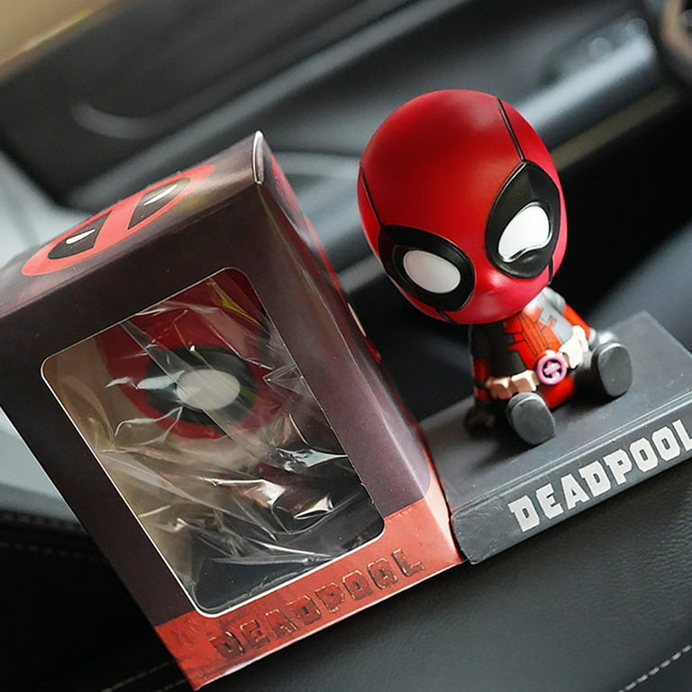 ★新春福袋2024★ Deadpool Action Figure,4-Inch Car Ornament Spring Bobblehead アメコミ