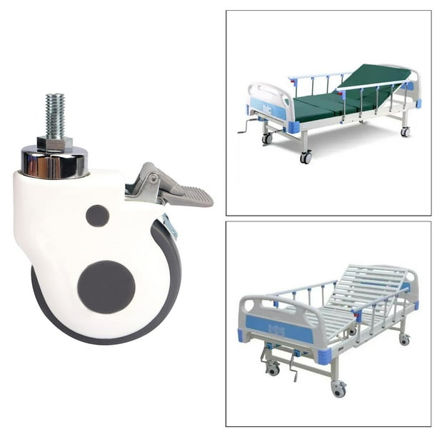 Reemplazo de ruedas giratorias de resistencia, para , carrito de muebles, silla de oficina, ruedas silenciosas, giratorias de 360 grados 3 pulgadas con freno Yinane Rueda giratoria