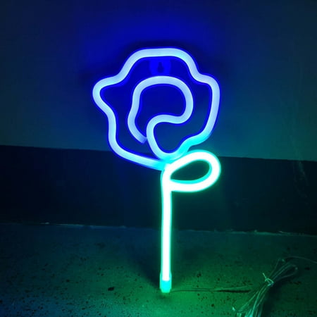 

Christmas Clearance Items Feltree Roses Neon Light Modeling Lantern Room Bedroom Decoration Valentine s Day Decoration