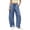 Blue -BI41, variant on Barrel Pants for Women Wide Leg with Pocket Elastic High Waisted Loose Fit Balloon Trousers for Fall Business Red S