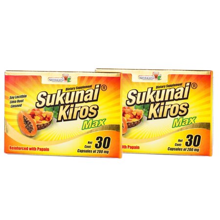 Natura Castle Sukunai Kiros Max Weight Loss Supplement, 200 mg, 30 Capsules, 2 Pack