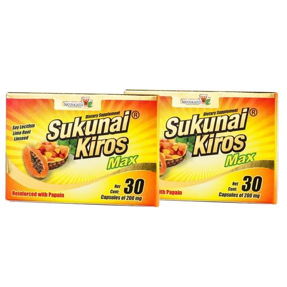 Natura Castle Sukunai Kiros Max Weight Loss Supplement, 200 mg, 30 Capsules, 2 Pack