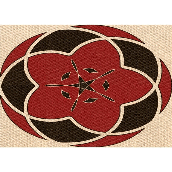 Ahgly Company Indoor Rectangle Patterned Light Copper Gold Area Rugs, 2' x 5'