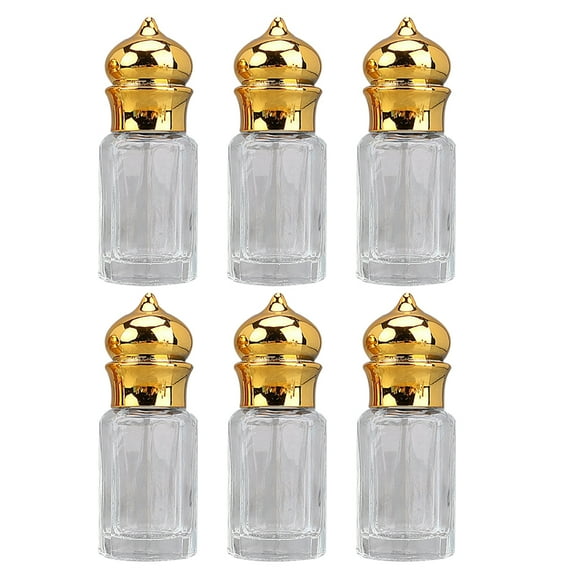 WSTEER 6Pcs Roll on Perfume Container Glass Essential Oil Bottles Refillable Small Perfume Bottle