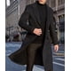 thumbnail image 3 of 1 cortavientos largo para hombre, negro., 3 of 7
