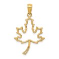 thumbnail image 1 of Pendentif Feuille d'Érable Découpée en Or Jaune 14K Poli, 1 of 2