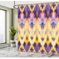 thumbnail image 5 of Ambesonne Ikat Shower Curtain, Indonesian Dying Boho, 69"Wx75"L, Purple Yellow, 5 of 5