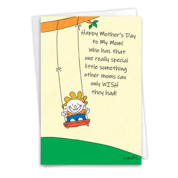 NobleWorks Funny Mother's Day Greeting Card with 5 x 7 Inch Envelope (1 Card) Mom Special Little Something C8873MDG