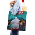 thumbnail image 4 of Baymax de Big Hero Bolso de tela con estampado de lienzo para mujer, bolsa de compras reutilizable y estética, con cremallera interior, regalo para mujer,40*45cm., 4 of 6