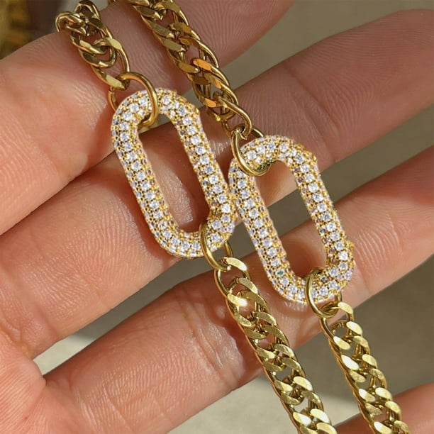 Collares y colgantes Estilo punk, estilo industrial, gargantilla geométrica con incrustaciones de diamantes, collar para la clavícula, collar retro, collar para la clavícula