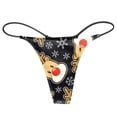 thumbnail image 4 of Culottes pour Femmes String Imprimé de Noël Confortable Respirant Taille Basse Culottes, 4 of 5