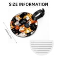 thumbnail image 5 of Cat 2pcs PU Leather Round Bag Tags with Privacy Cover and Name ID Tag - Suitcase Tags for Travel Luggage, Handbags, Backpacks, School Bags, 5 of 6