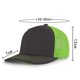 thumbnail image 3 of Gorra de béisbol unisex de malla - Gorra ajustable con cierre a presión, visera precurvada, mezcla de algodón, transpirable, ropa deportiva y casual, circunferencia de la cabeza 56-60 cm, 3 of 4
