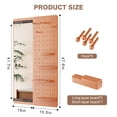 thumbnail image 3 of Wall Mounted Full Length Mirror with Shelf and Hook Multifunctional Full Body Mirror for Bedroom Living Room Entrance Cherry, 3 of 11