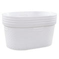 thumbnail image 4 of 42 L Hip Hugger Laundry Basket, White Plastic Dirty Clothes Basket, 4-Pack, 4 of 7