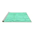 thumbnail image 2 of Ahgly Company Machine Washable Indoor Rectangle Solid Turquoise Blue Modern Area Rugs, 7' x 9', 2 of 4