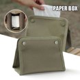 thumbnail image 2 of CAROOTU Canvas Tissue Box Durable Snap Design Large Capacity Foldable Portable Facial Tissue Organizer for Outdoor Camping, 2 of 6
