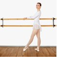 thumbnail image 6 of Ballet Barre 12 FT Long 2.0” Diameter Black Double Bar, Kids and Adults, Wooden Ballet Barre + Wall Mounted Brackets Set Fixed Height, Home/Studio Ballet Bar, Dance Bar, Stretch Bar Dancing/Stretching, 6 of 9