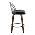 thumbnail image 3 of LumiSource Brown Riley 26" Fixed-Height Counter Stool - Set of 2, 3 of 7
