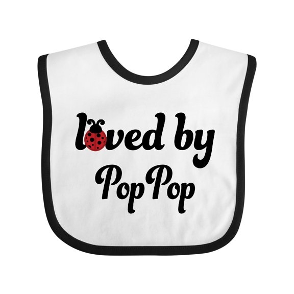 Inktastic Loved by Pop Pop Boys or Girls Baby Bib