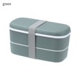 thumbnail image 1 of Double Layers Bento Box Eco-Friendly Lunch Box Food Container Kitchen Accessories Microwavable Dinnerware Lunchbox green, 1 of 6