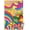 Poster & Push Pin Bundle, variant on Hey Happy - Psychedelic Landscape Wall Poster, 22.375" x 34"