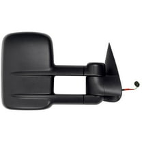 62139G - Fit System Passenger Side Towing Mirror for 99-02 Silverado/ Sierra, 00-02 Escalade, Avalanche, Suburban, Tahoe, Yukon, textured black, dual lens, foldaway, Heated Power