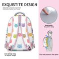 thumbnail image 2 of Artistic Cat Print Student School Backpack with Minimalist Cat Design and Geometric Cat Pattern Abstract Design Book Bag, 2 of 6