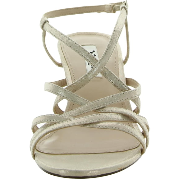 Nina Womens Neptune Leather Open Toe Strappy Sandals