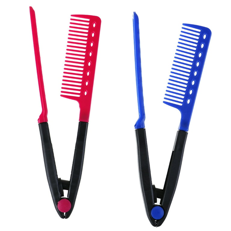 1pc V Type Hair Comb Hair Straightener Combs DIY Haircut Anti-static Combs Brush 1pc V Type Hair Comb Hair Straightener Combs DIY Haircut Anti-static Combs Brush