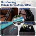 thumbnail image 3 of ASJMR 9 Pieces Outdoor Patio Furniture Sets with 2 Swivel Chairs and Cusions,PE Rattan Wicker Conversation Outside Sectional Sofa Set,Green, 3 of 10
