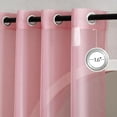 thumbnail image 2 of Pink Sheer Curtains 2 Panels for Girls Room, Grommet Voile Sheer Window Treatments Airy & Elegant Light Filtering Drapes for Bedroom, W54 x L84, 2 Panels, 2 of 7
