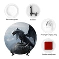thumbnail image 4 of Gaeub Valley Gray Dragon Print Ceramic Plate,Dinner Plates,Bone China Decorative Plates with Display Stand,Art Ceramic Ornaments for Wall Hanging Decoration-10in, 4 of 6