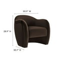 thumbnail image 3 of Compose Accent Chair in Chocolate Brown, 3 of 9