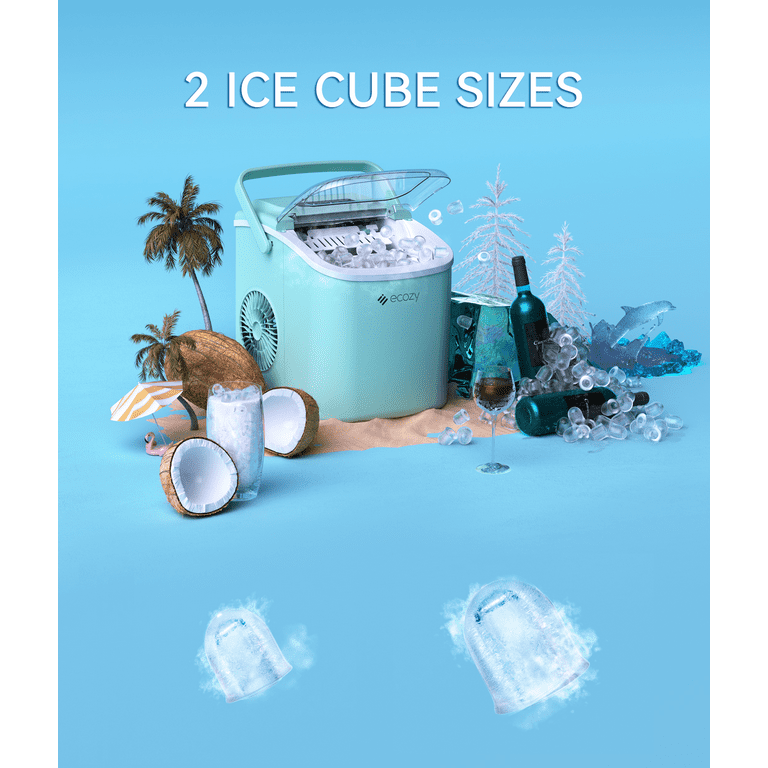 Counter top Ice Maker Machine, 26Lbs/24H Self-Cleaning Ice Makers  Countertop, 9 Cubes Ready in 6mins Portable Ice Cube Maker with Ice Scoop  Basket