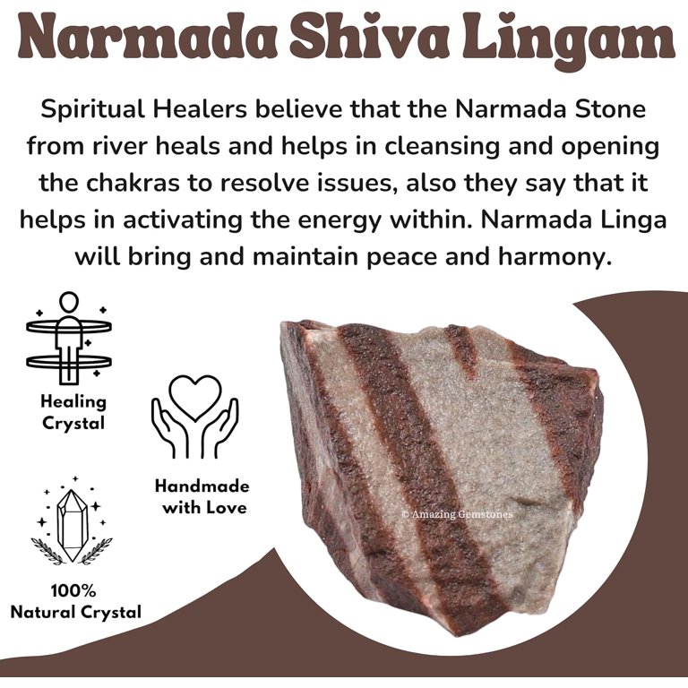 Narmada Shiva Lingam Crystal Raw Stones (2 Pieces) - Walmart.com
