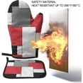 thumbnail image 4 of Red White Black Grey Geometric Oven Mitts and Pot Holders Insulated Gloves & Kitchen Counter Safe Mats for Cooking BBQ Baking Grilling (2-Piece Set), 4 of 6