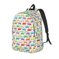thumbnail image 1 of Easygdp Colorful Bus Mochila de Lona Resistente para Laptop, Compatible con Laptops de 15 a 17 pulgadas, Ideal para Escuela, Trabajo y Viajes-Medium, 1 of 5