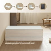 MLILY USA EGOHOME 4 inch Tri-Folding Memory Foam Twin Mattress, Portable Guest Bed in a Box — $79.99 (36% off)