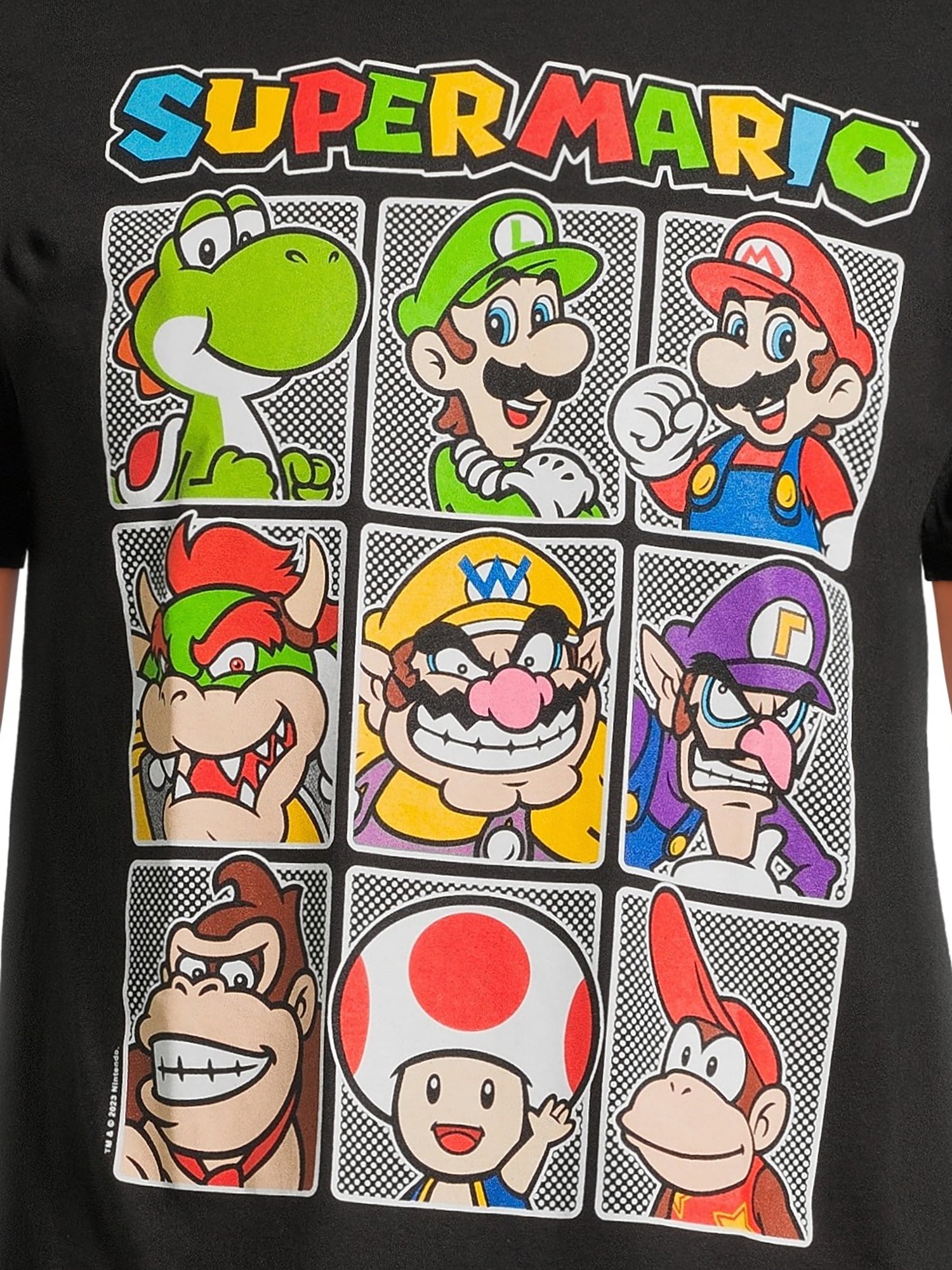 Nintendo Super Mario, Men's & Big Men's Graphic Tee, Party Pals, Sizes S-3XL