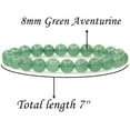 thumbnail image 2 of Bracelet Extensible en Perles Rondes de 8 mm en Aventurine Verte Naturelle de Qualité A, Unisexe, 7 Pouces, 2 of 5