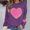 Purple, variant on Zorckvet Valentine's Day Sweatshirt Women Plus Size Pullover Heart Graphic Shirts Casual Long Sleeve Tops